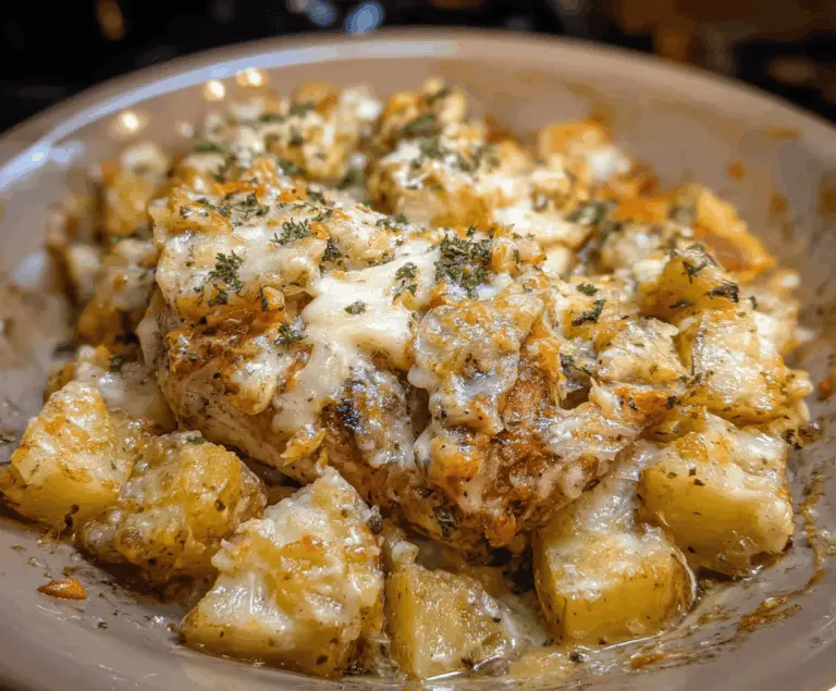 Easy Crockpot Garlic Parmesan Chicken and Potatoes