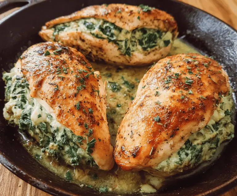 Creamy Spinach Stuffed Chicken Breasts Recipe