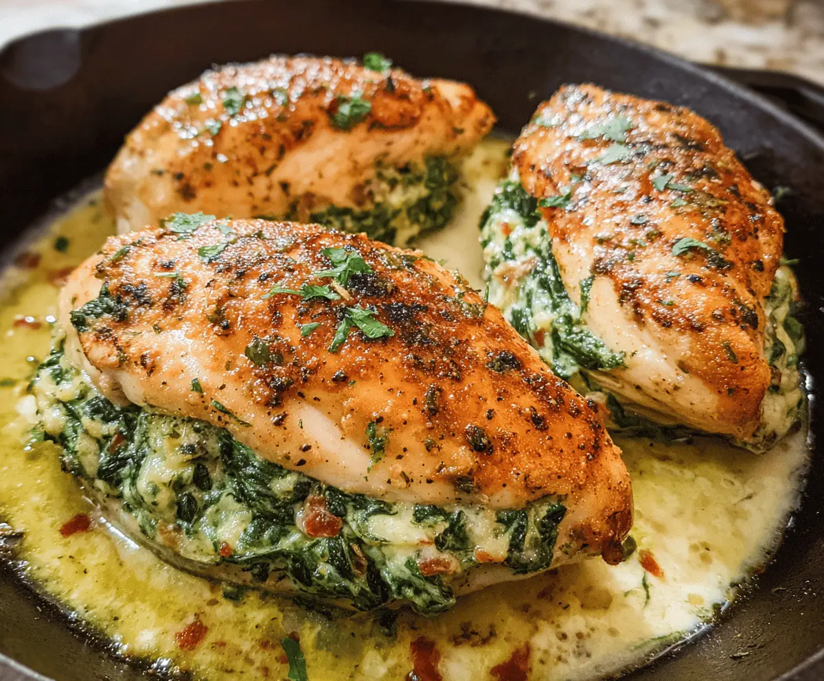 Creamy Spinach Stuffed Chicken Breasts Recipe
