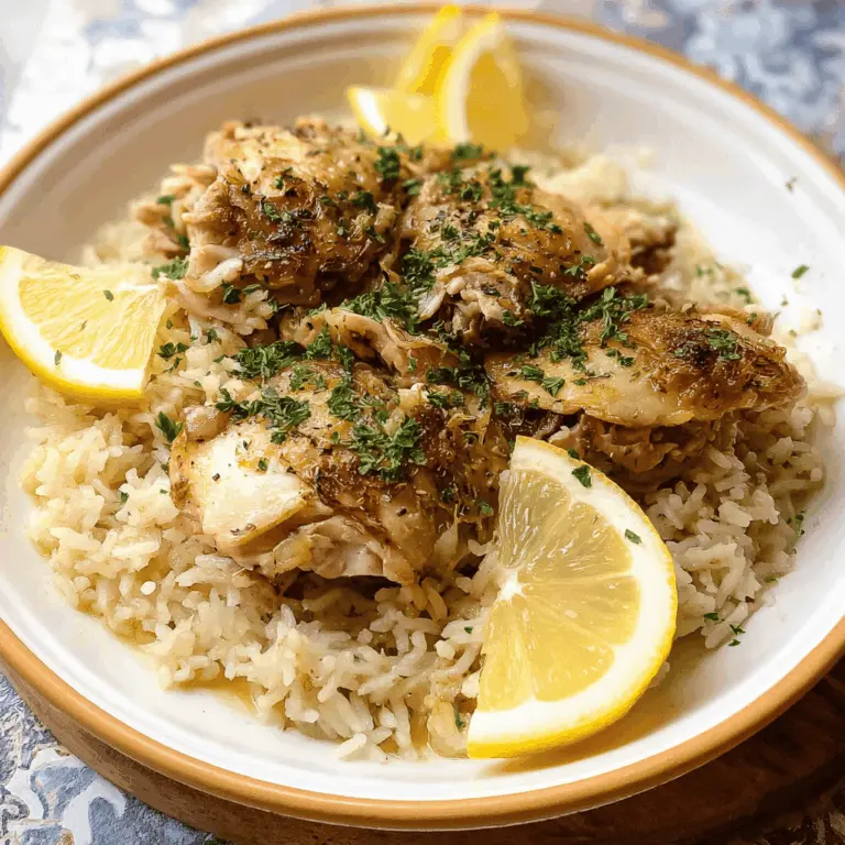 Slow Cooker Lemon Herb Chicken with Creamy Rice