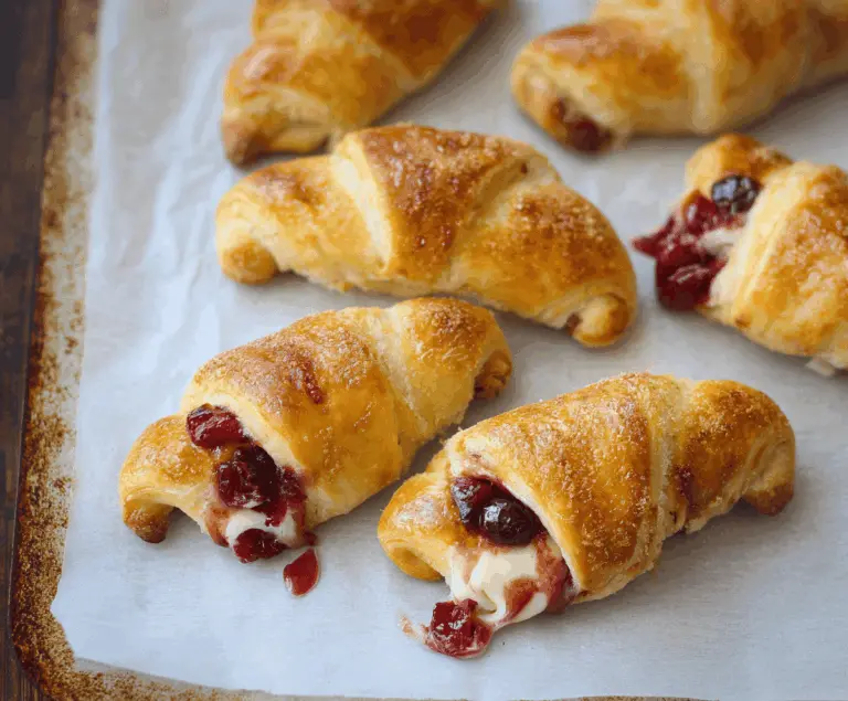 Cranberry Cream Cheese Crescent Rolls