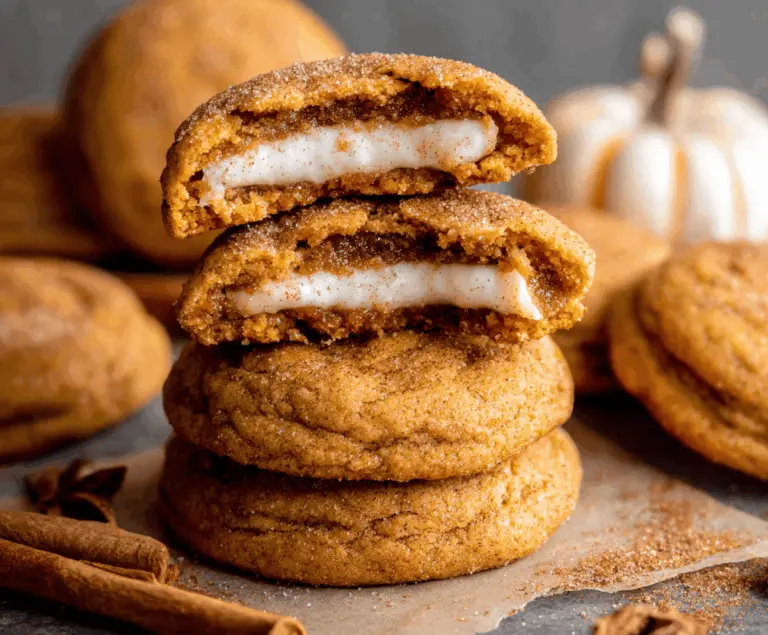 Pumpkin Cheesecake Cream Cheese Filled Cookies