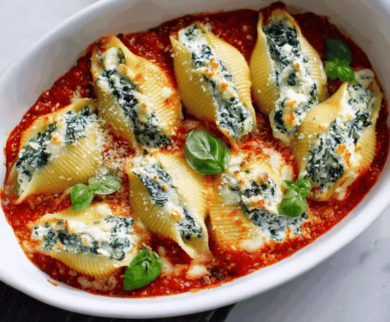 Spinach and Ricotta Stuffed Shells