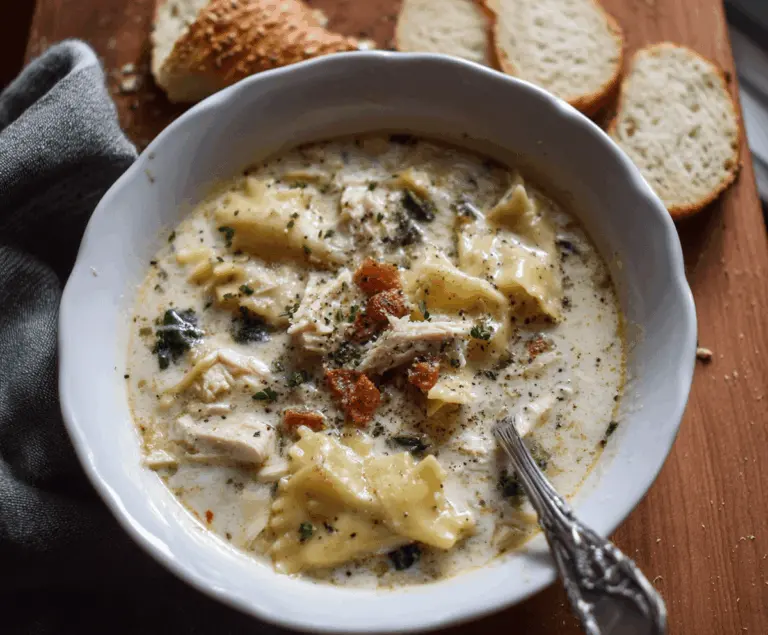 White Chicken Lasagna Soup