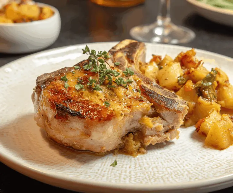 Apple Stuffed Pork Chops