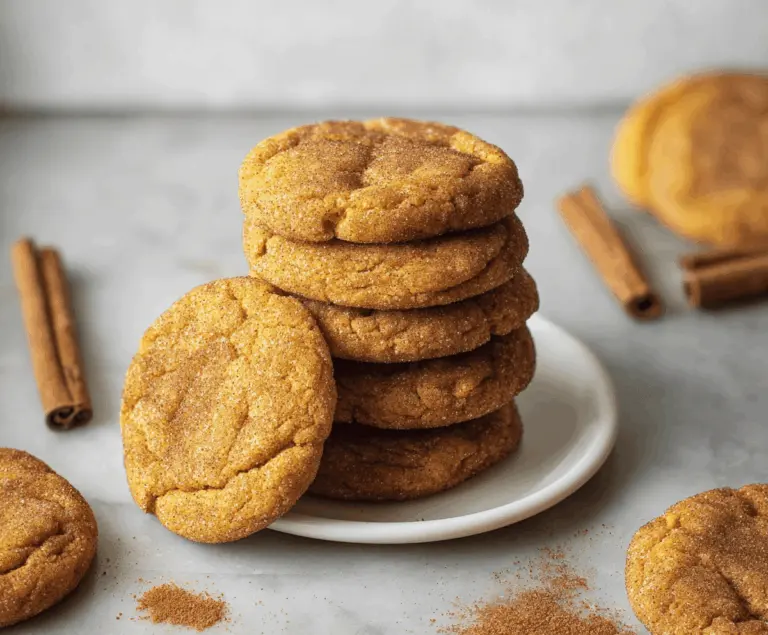 Brown Butter Pumpkin Snickerdoodle Cookies