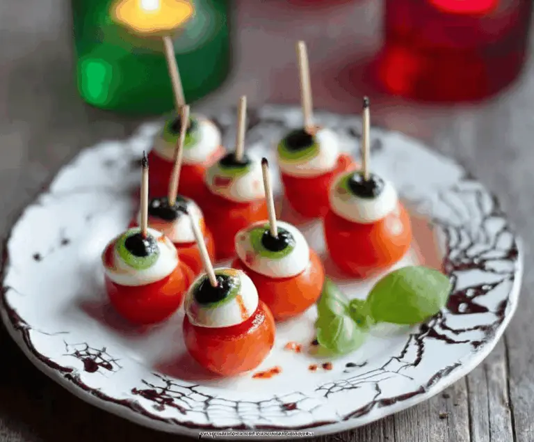 Eyeball Caprese Skewers