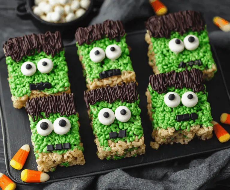 Frankenstein Rice Krispie Treats