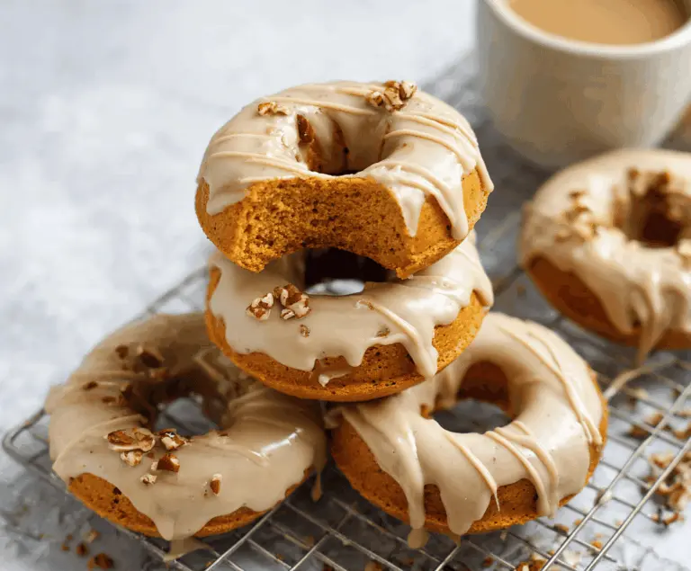 Pumpkin Baked Donuts with Maple Glaze