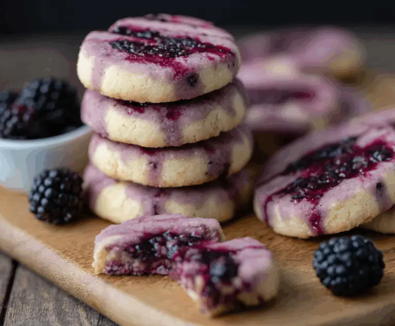 Black Raspberry And Lemon Shortbread Cookies