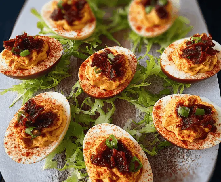 Bloody Mary Deviled Eggs