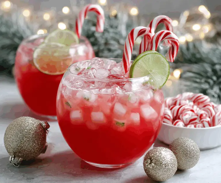 Candy Cane Punch Mocktail