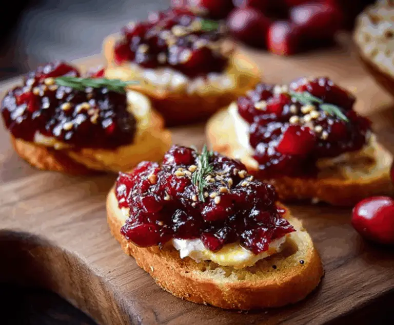 Cranberry Chutney Crostini