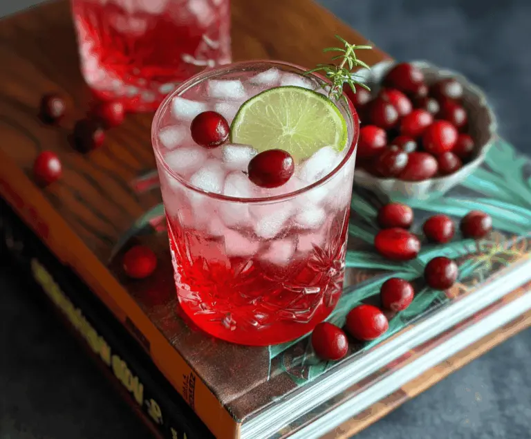 Cranberry Gin And Tonic Cocktail
