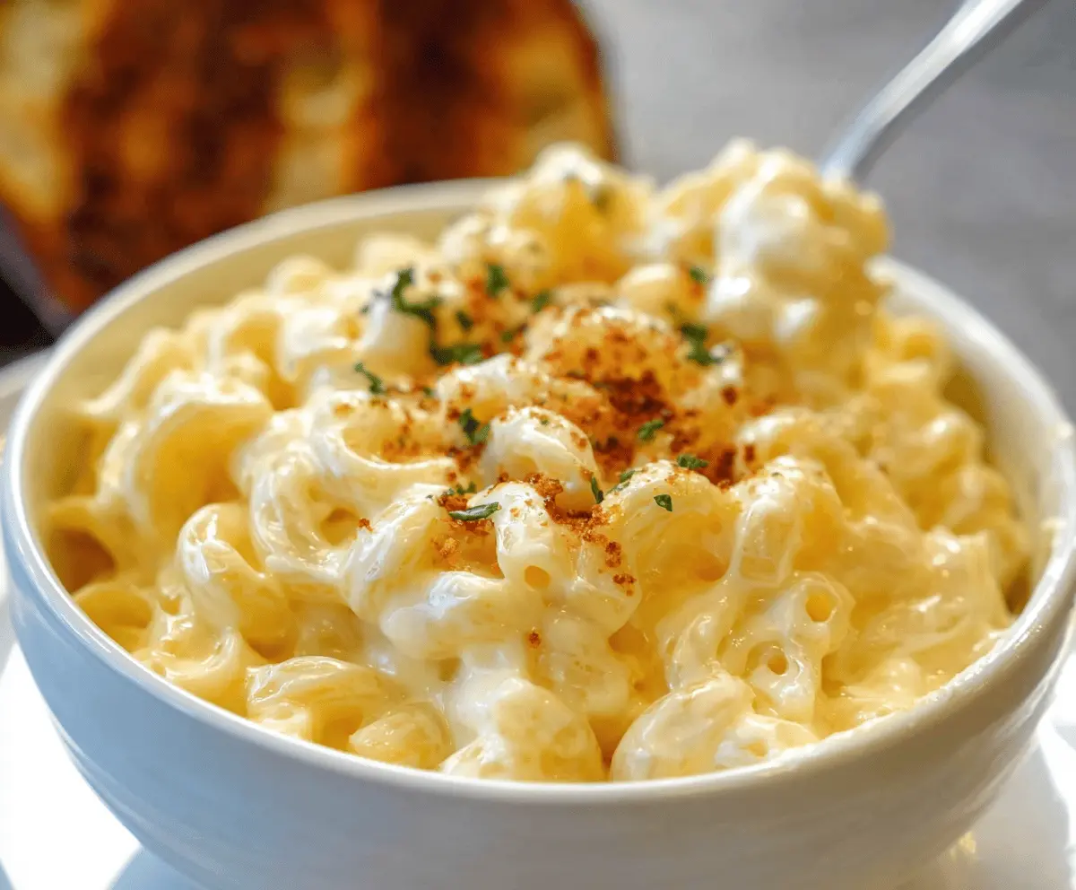 Creamy Joanna Gaines Mac and Cheese with Cream Cheese in a bowl