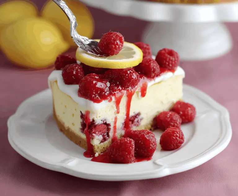 Lemon Raspberry Cheesecake