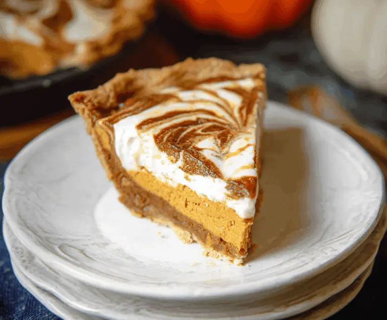 Pumpkin Cheesecake Swirl Pie