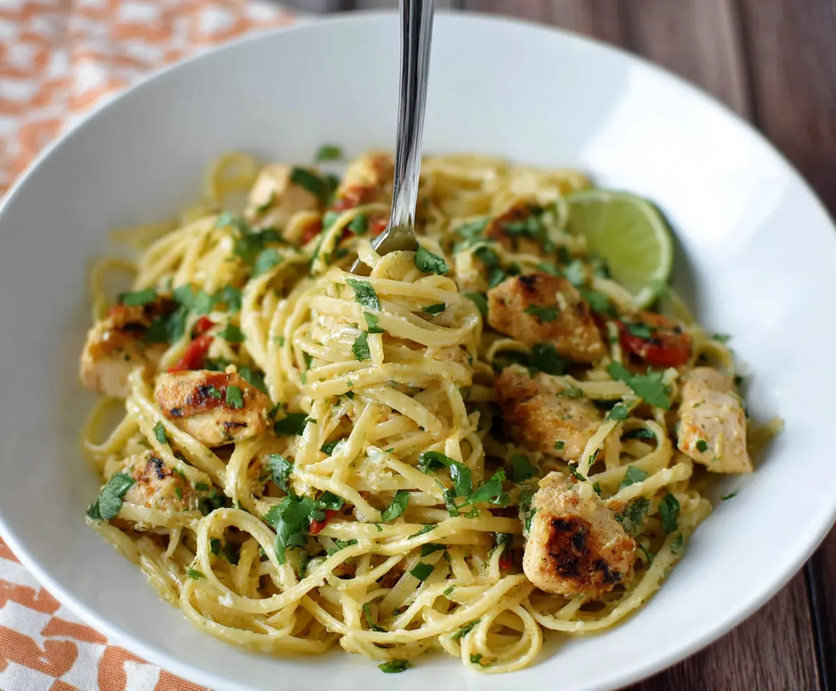 Delicious Cilantro Lime Chicken Pasta with fresh herbs and vibrant flavors