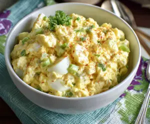 Healthy Bariatric Cottage Cheese Egg Salad on a plate, high-protein low-fat meal perfect for weight loss.