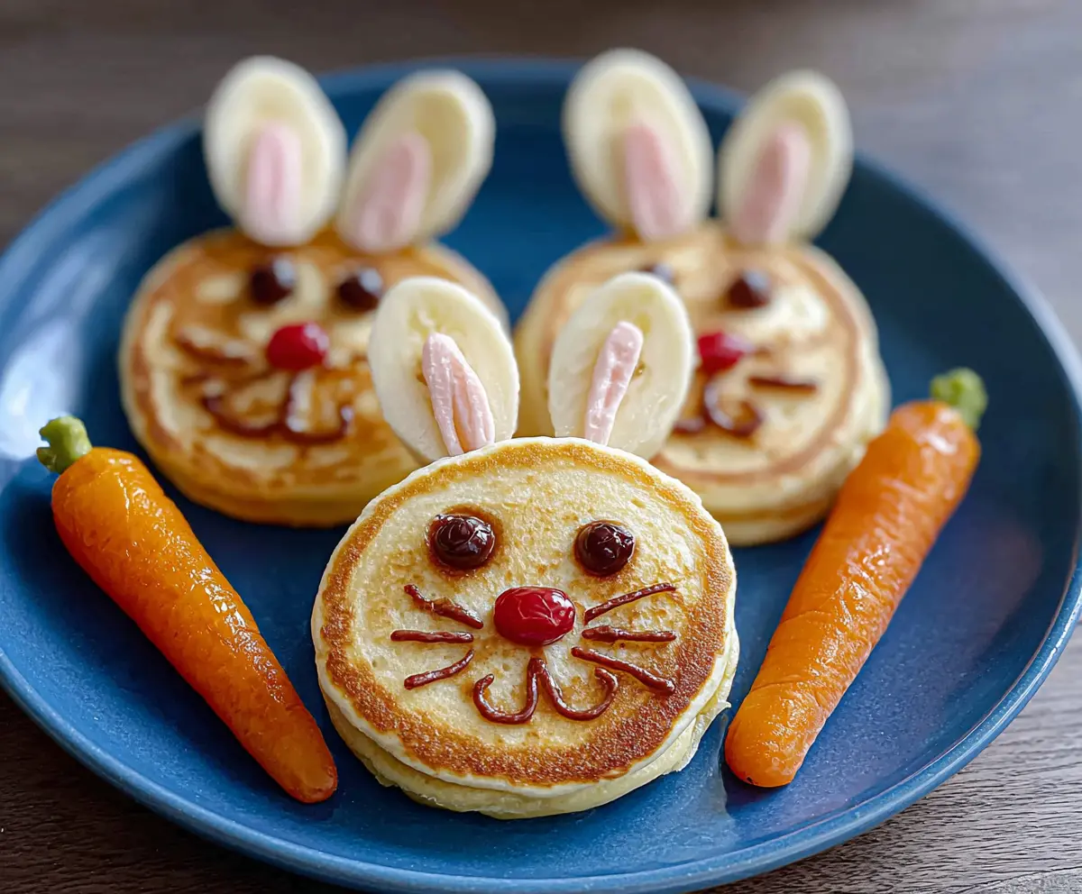 Delicious Easter Bunny Pancake Bites decorated for springtime breakfast