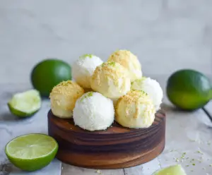 Delicious Key Lime Pie Truffles with a creamy lime filling and a chocolate coating, perfect for dessert lovers.