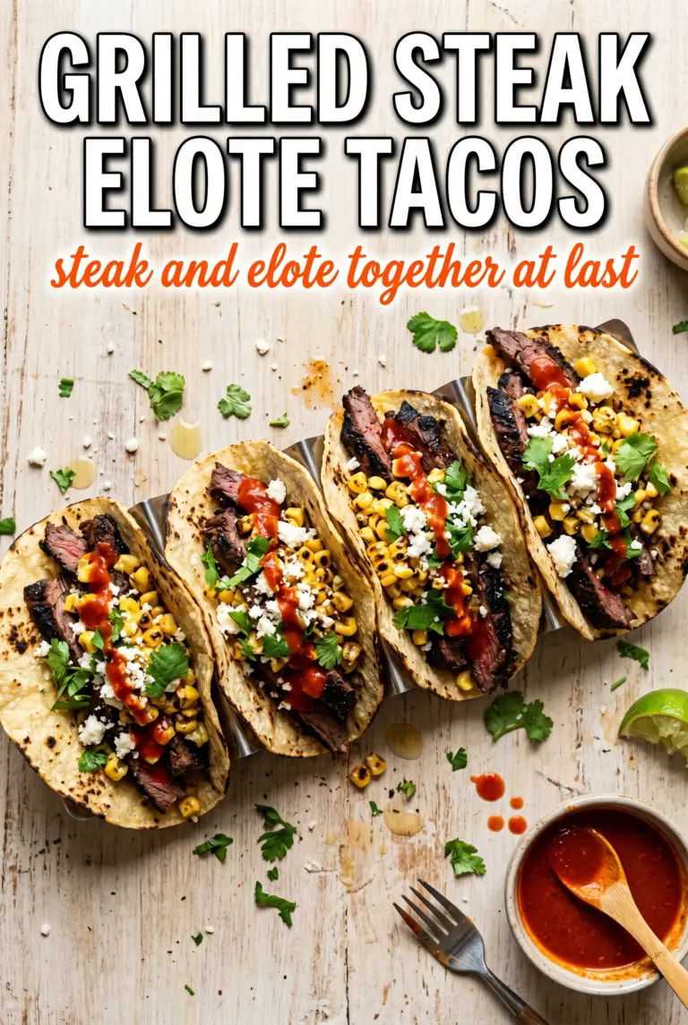 Grilled Steak Elote Tacos