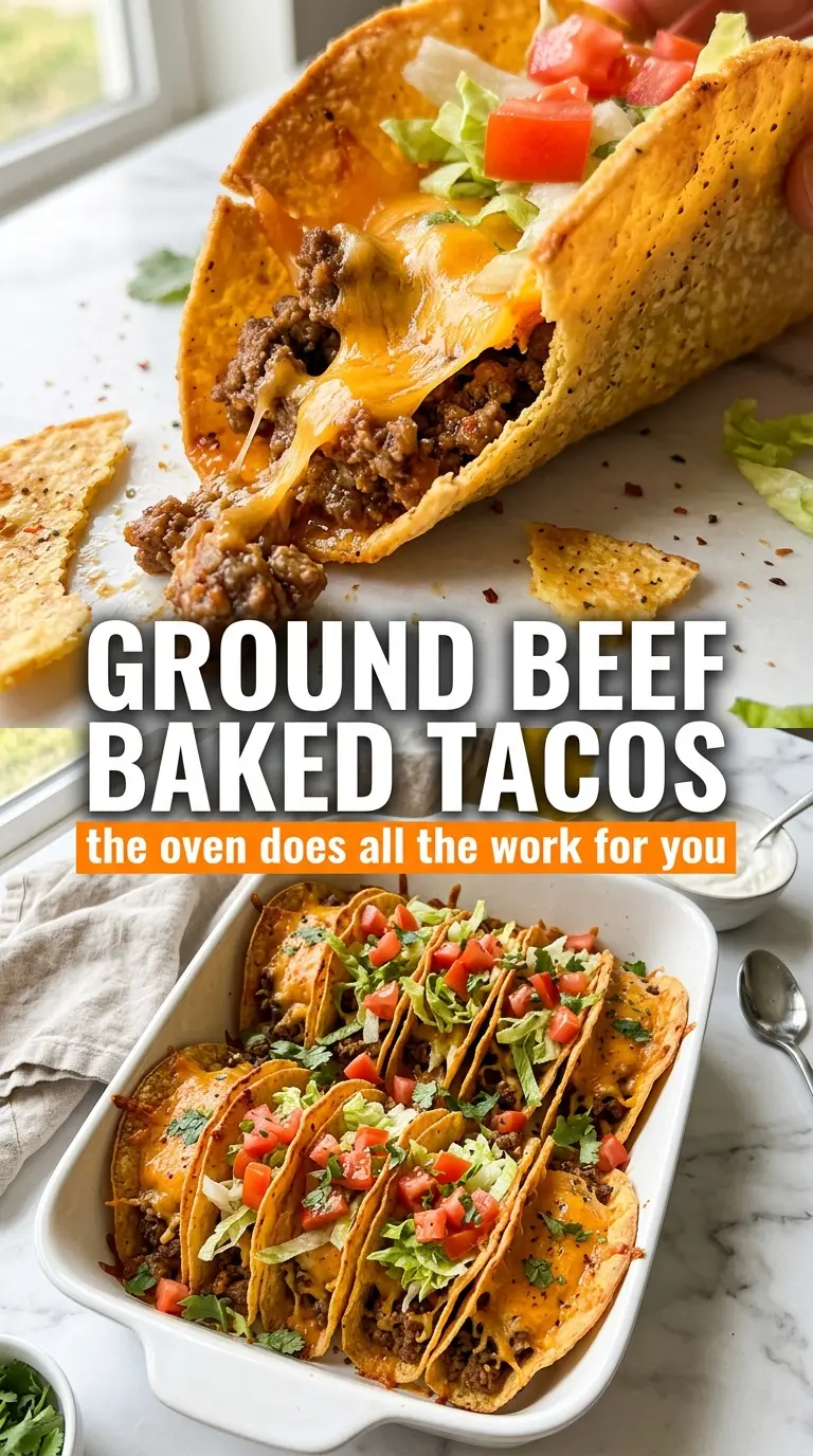 Ground Beef Baked Tacos crispy cheesy