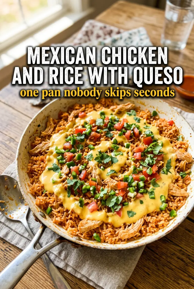 Mexican Chicken and Rice with Queso