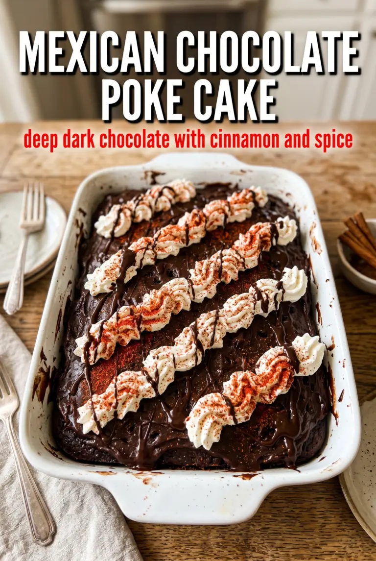 Mexican Chocolate Poke Cake