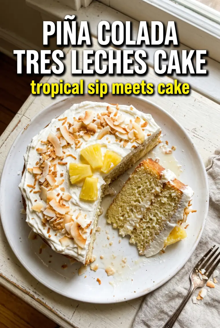 Piña Colada Tres Leches Cake