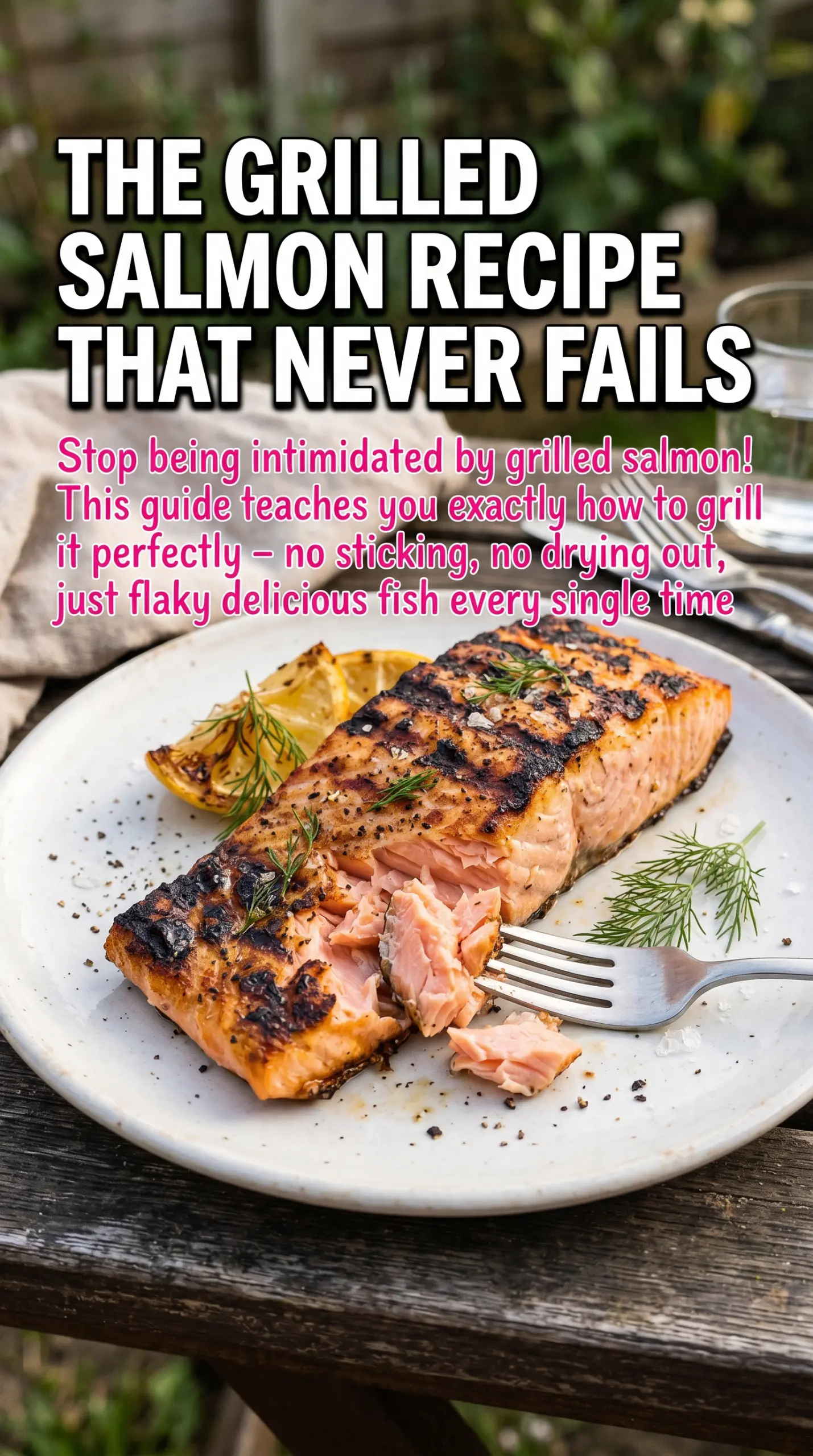 grilled salmon crispy skin lemon dill