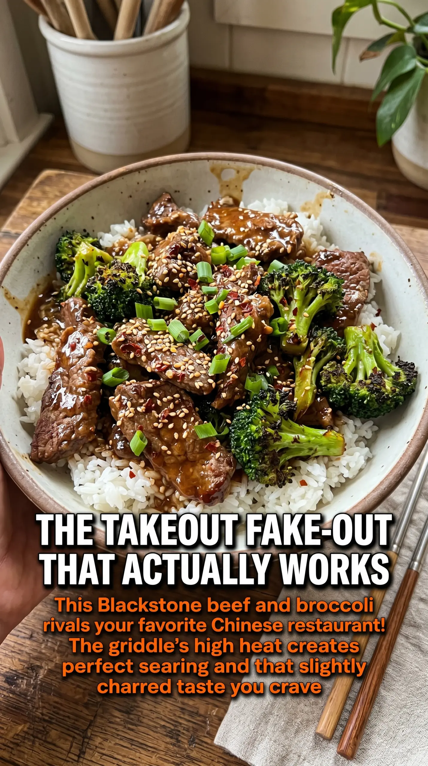 Blackstone Beef and Broccoli tender beef, glossy sauce, crisp broccoli
