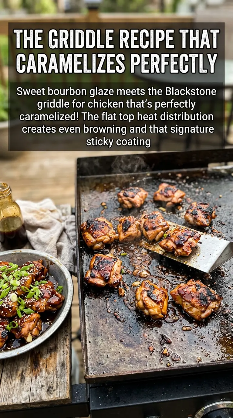 Blackstone bourbon chicken caramelized glossy