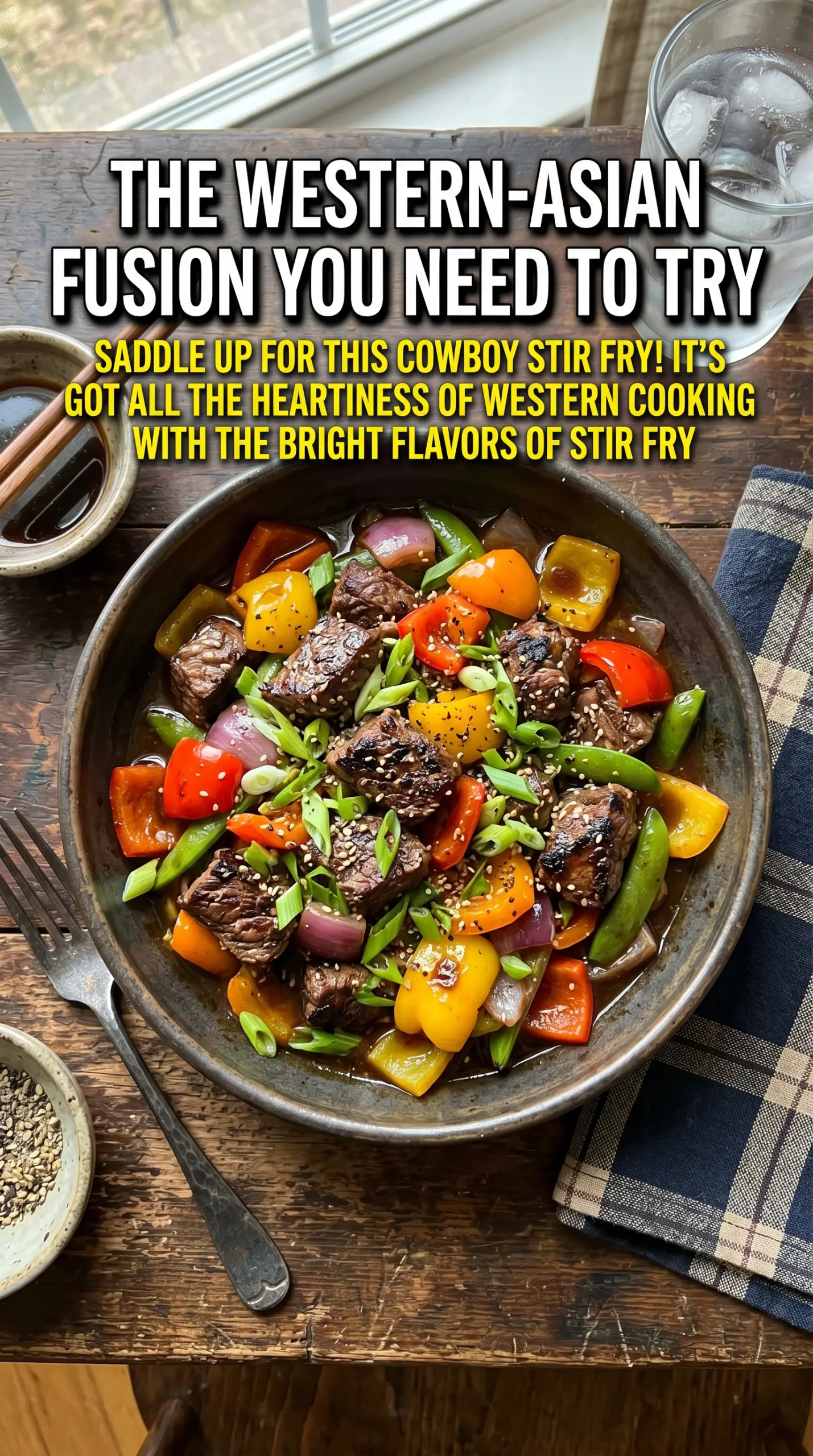Blackstone Cowboy Stir Fry steak peppers onions