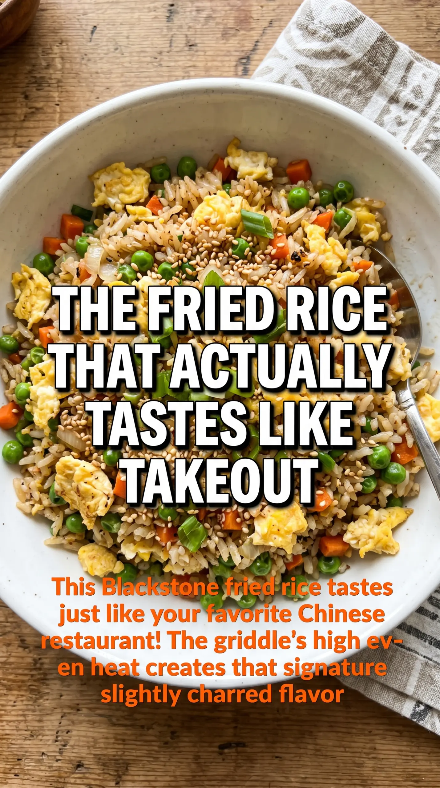 Blackstone fried rice, golden griddle, savory egg