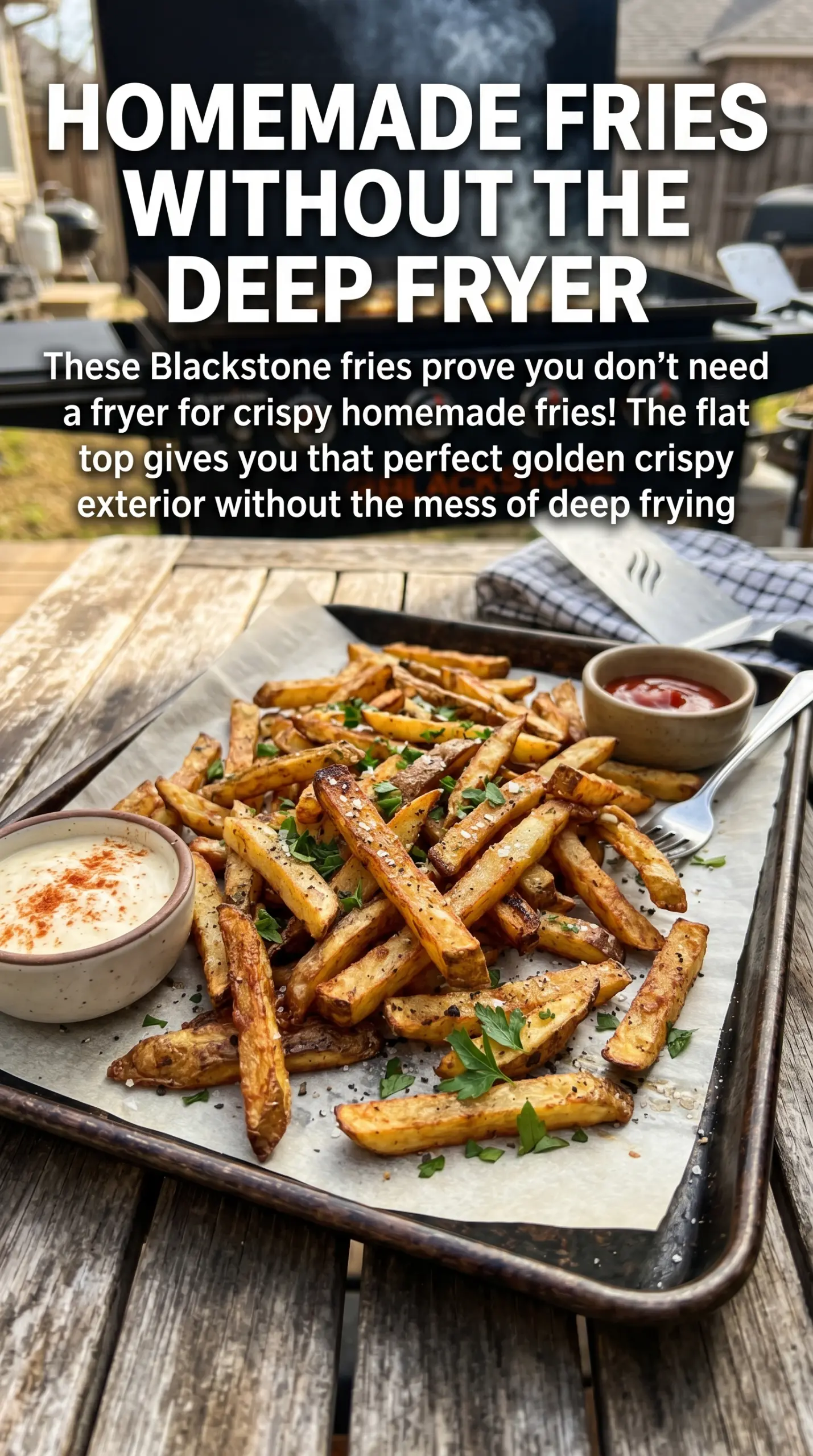 Blackstone fries crispy seasoned