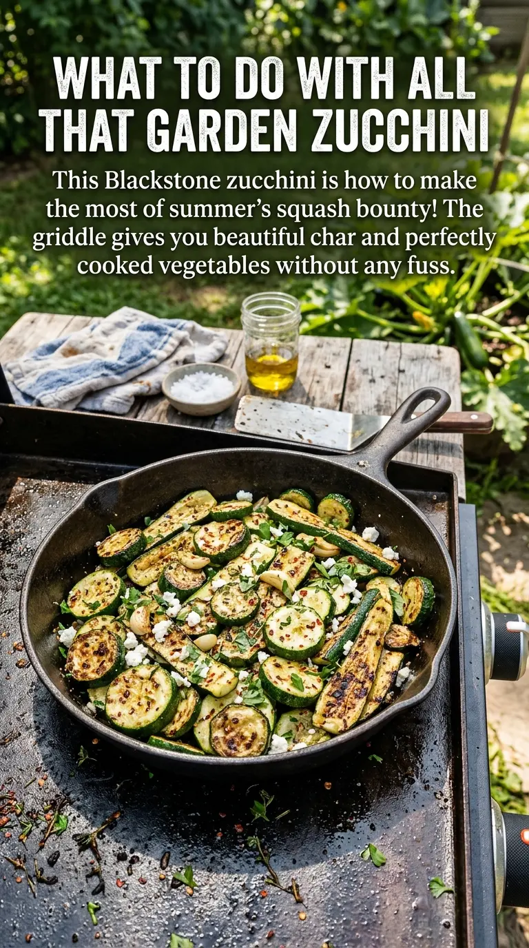 Blackstone Griddle Zucchini charred garlic parmesan