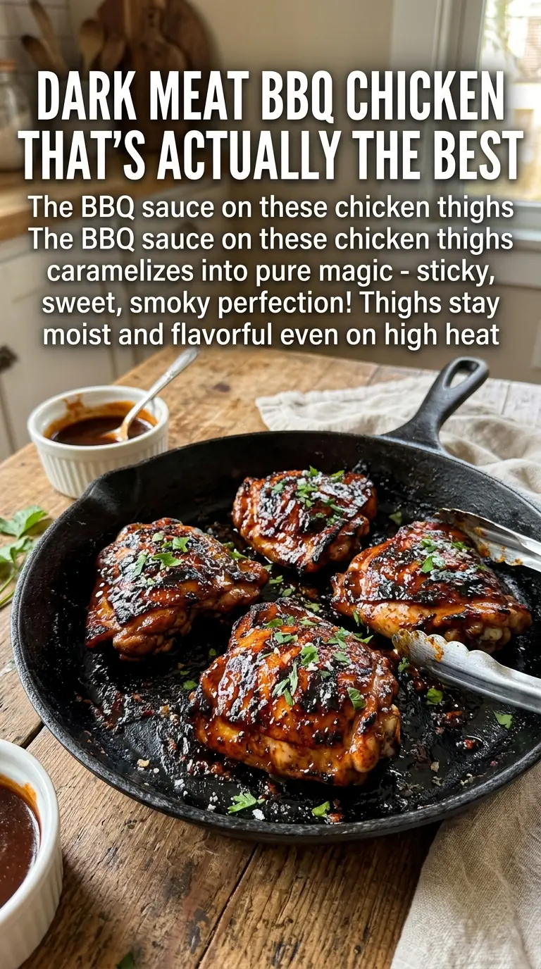 Caramelized BBQ Chicken Thighs crispy smoky