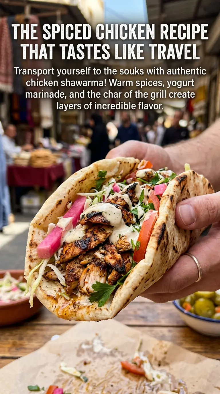 Chicken Shawarma spiced chicken pita