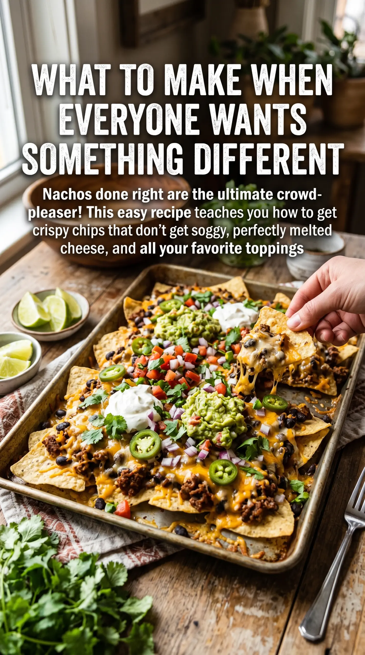 Easy Nachos layered cheesy loaded
