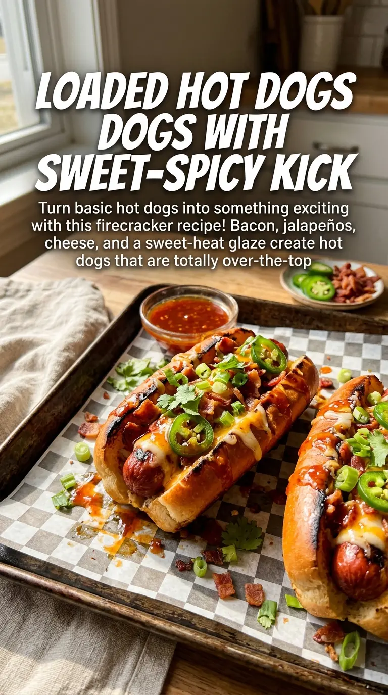 Firecracker Hot Dogs bacon-wrapped spicy