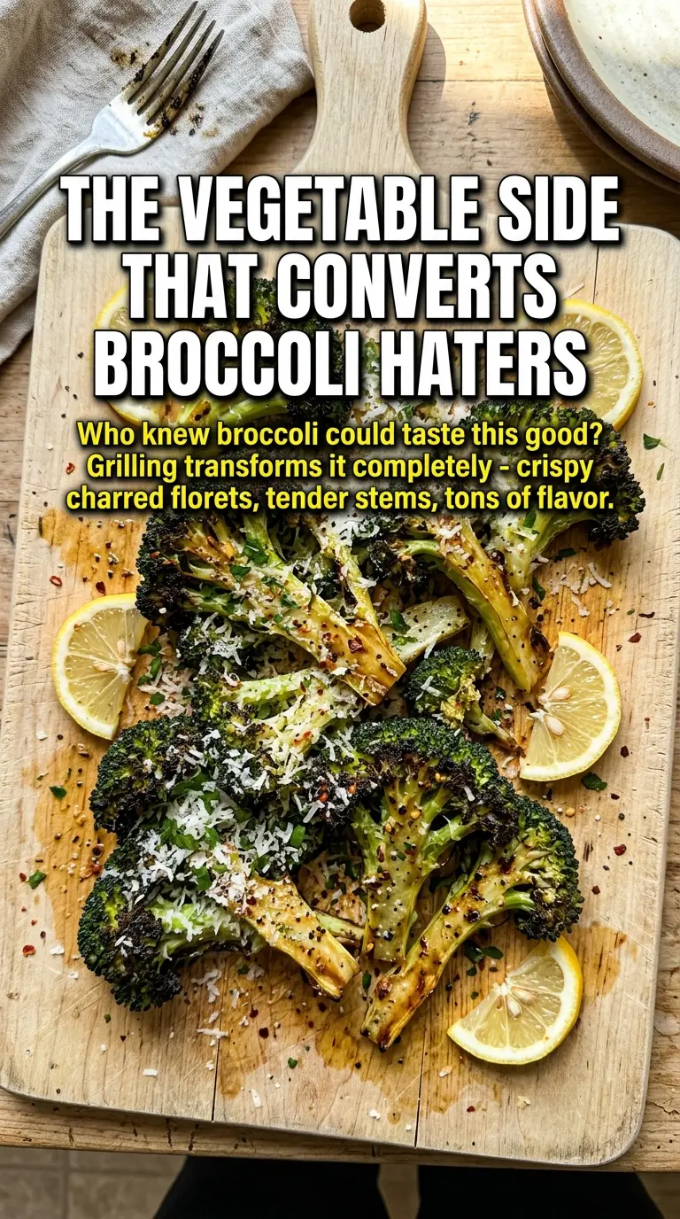 Grilled Broccoli charred lemon-garlic