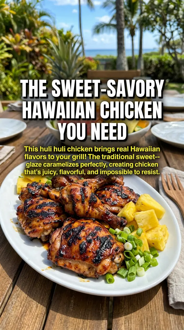 Grilled Huli Huli Chicken sticky caramelized Hawaiian glaze