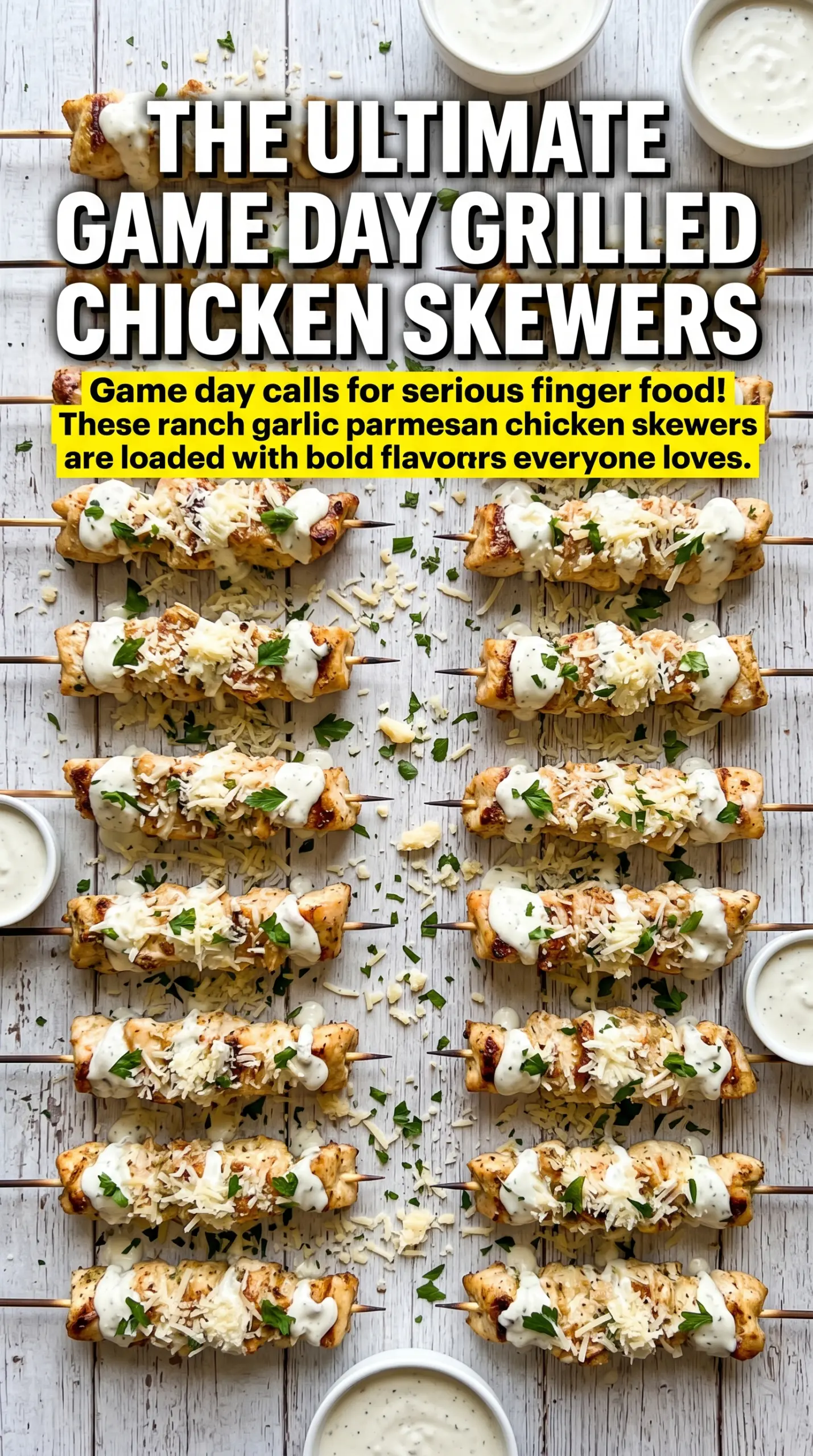 Grilled Ranch Garlic Parmesan Chicken Skewers juicy charred