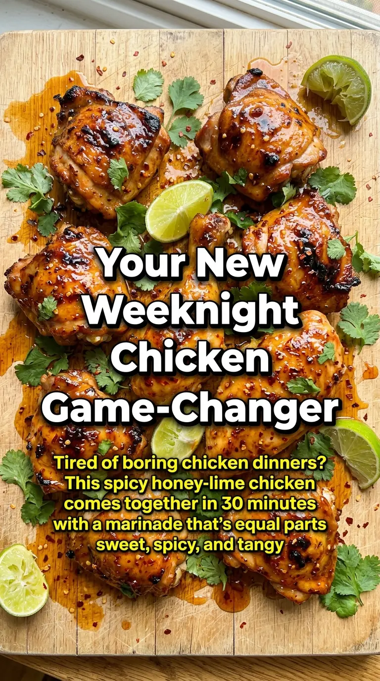 Spicy Honey-Lime Chicken charred glazed cilantro