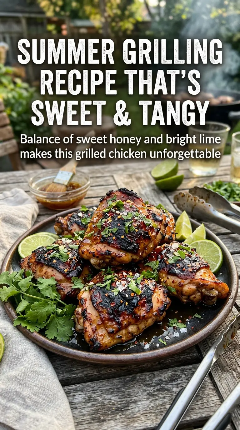 Sticky Honey Lime Grilled Chicken, glossy grilled chicken, citrus glaze