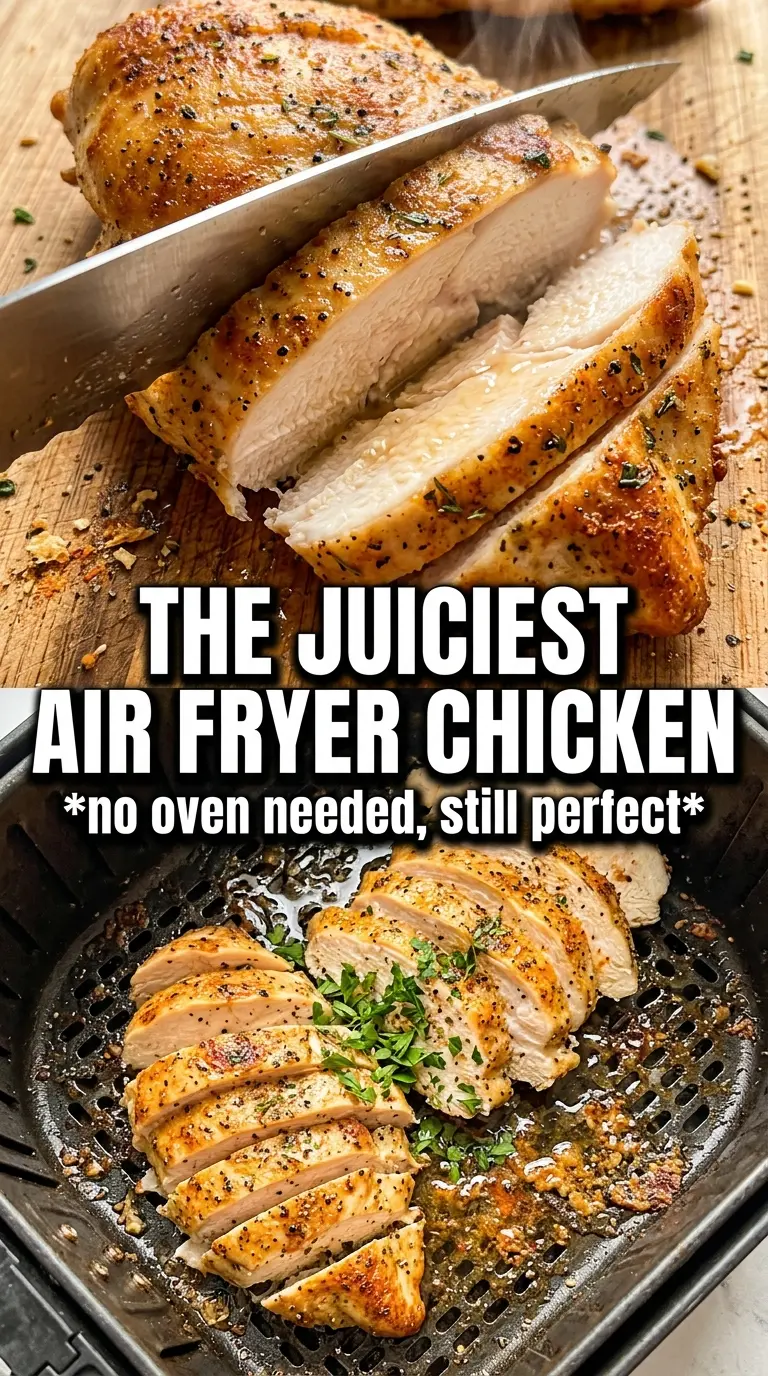 Air Fryer Chicken Breasts golden juicy