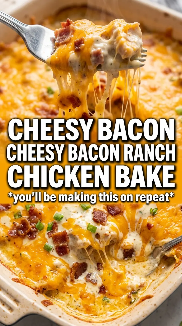 Baked Crack Chicken Breasts creamy cheesy bacon ranch