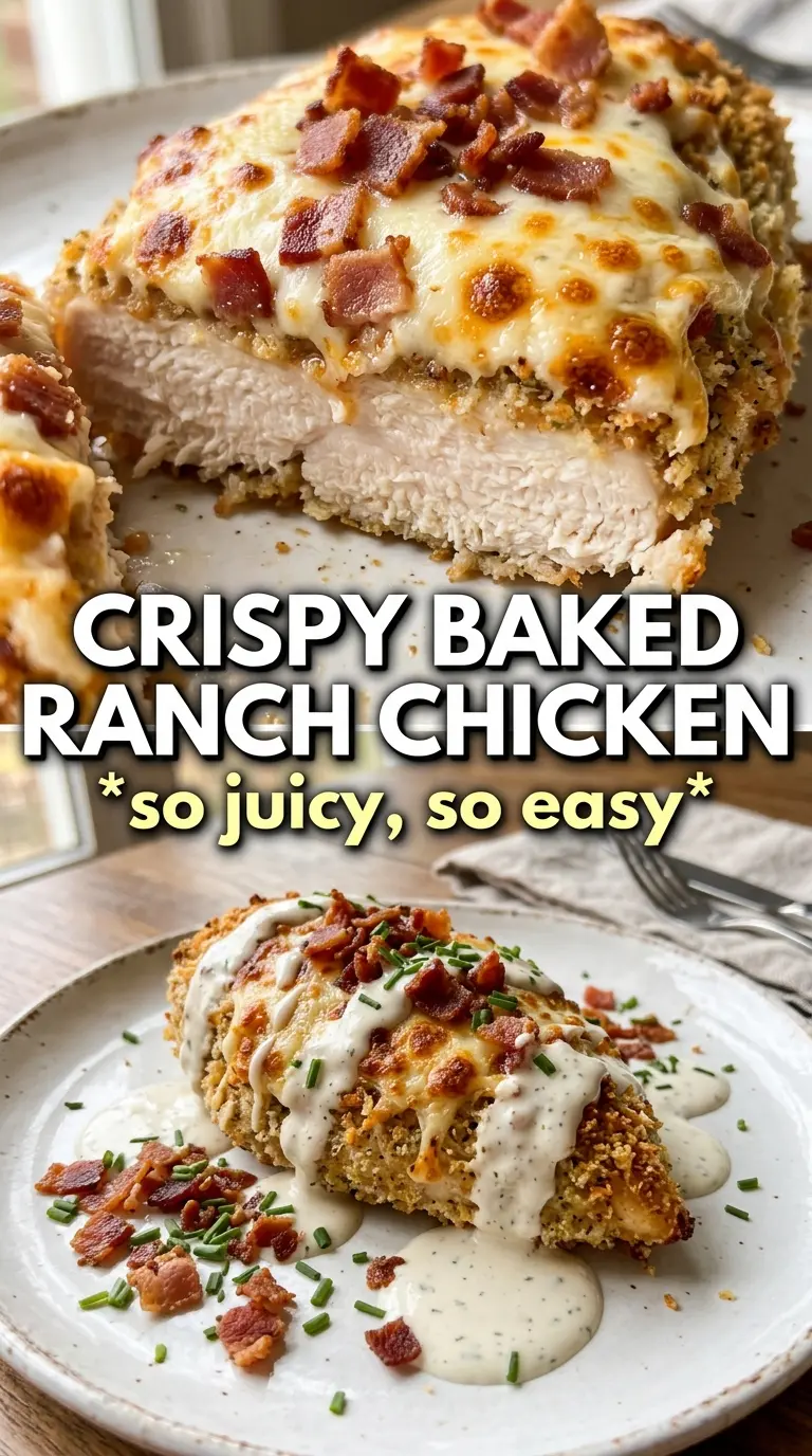 Baked Ranch Chicken crispy Parmesan crust