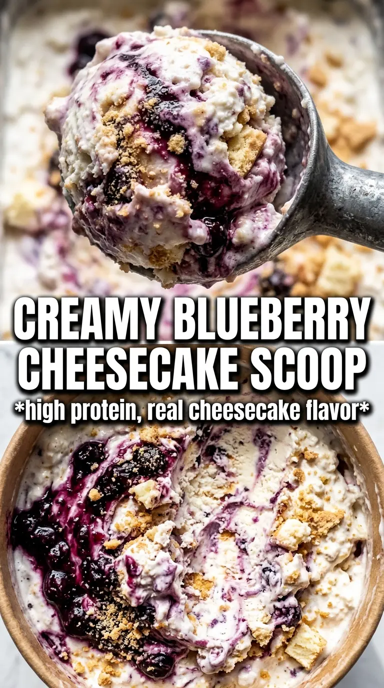 Blueberry cheesecake cottage cheese ice cream creamy blueberry swirl